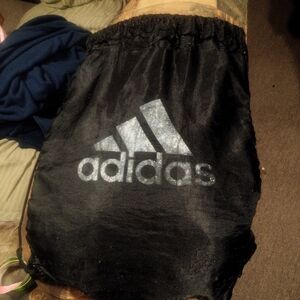 Vintage Y2K Adidas Black Messenger Backpack With Roped  for Effortless Comfort ,